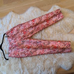 J. Crew cropped pink butterfly brocade pants, size 4